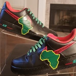 Custom Motherland inspired RBG Air Force 1 Men's s